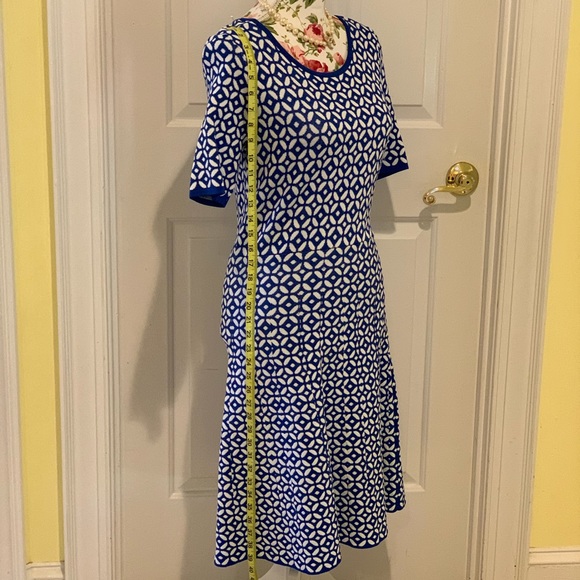 Talbots blue/white jacquard sweater dress size PM - Picture 3 of 8